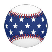 Blue White Stars USA Sports Team Individuelle Name Baseball (Vorderseite)