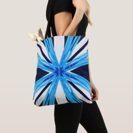Blue White Sternexplosion Christmas Star Snowflake Tasche