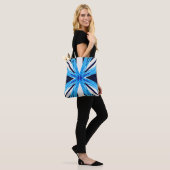 Blue White Sternexplosion Christmas Star Snowflake Tasche (Am Model)