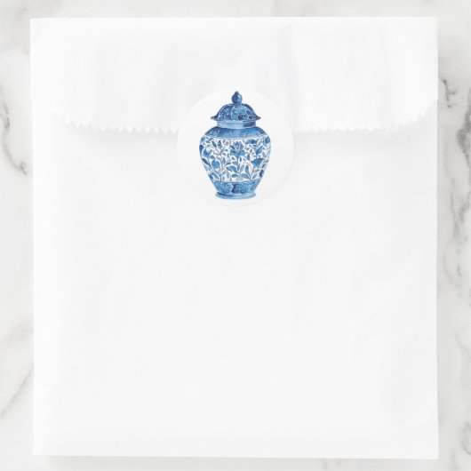 Blue white stickers (Tasche)