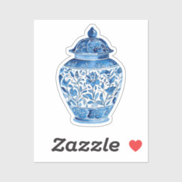 Blue white stickers aufkleber