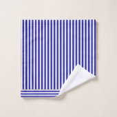 Blue White Stripe Bath Towel Set  (Waschlappen)