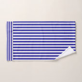 Blue White Stripe Bath Towel Set  (Handtuch)