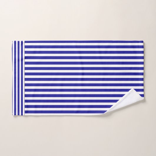 Blue White Stripe Bath Towel Set  (Handtuch)