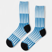 Blue White Striped Pattern Socken (Linkes Detail)