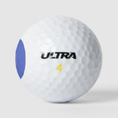 Blue & white striped Shadow monogrammed modern Golfball (Logo)