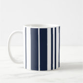 Blue White Stripes Beach House Kaffeetasse (Links)