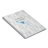 Blue White Stripes Dragonfly Believe Notizblock (Rechte Seite)