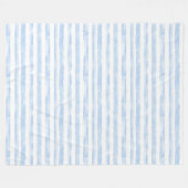 Blue White Stripes   Fleecedecke (Vorderseite (Horizontal))