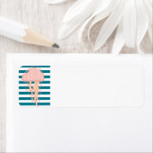 Blue White Stripes Jellyfish Address Labels (Insitu)