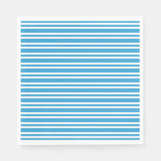 Blue White Stripes Pattern Serviette