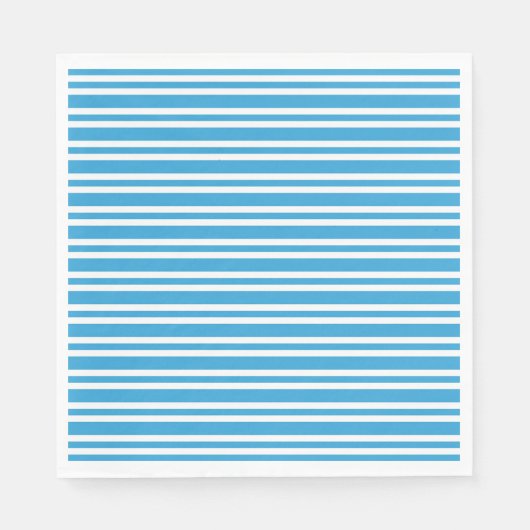 Blue White Stripes Pattern Serviette (Vorderseite)