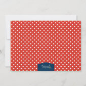 Blue White Stripes Pirate Ship Birthday Einladung (Rückseite)