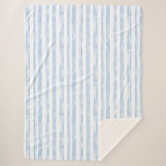 Blue White Stripes   Sherpadecke (Vorderseite)