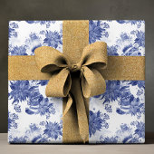 Blue White Strumpfs Mittens Weihnachtsfeiertag Geschenkpapier