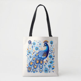 Blue White Stylish Trendy Informal Causal Floral Tasche