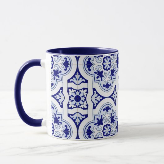 Blue & White Talavera Tile Look Tasse (Links)