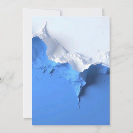 Blue & White Textured Art Wedding Invitation Save The Date (Rückseite)