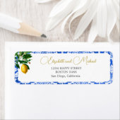 Blue White Tile Lemon Elegante Moderne schicke Hoc (Insitu)