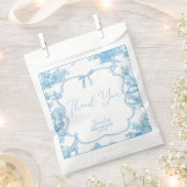 Blue White Toile de Jouy Bear Baby Dusche Geschenktütchen (Ausgeschnitten)