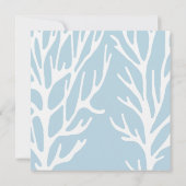 Blue & White Tree Design Bridal Dusche Einladung (Rückseite)