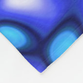 Blue & White Trippy Groovy Fine Fraktal Abstrakt Fleecedecke (Ecke)