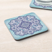 Blue White Trivet Getränkeuntersetzer (Linke Seite)