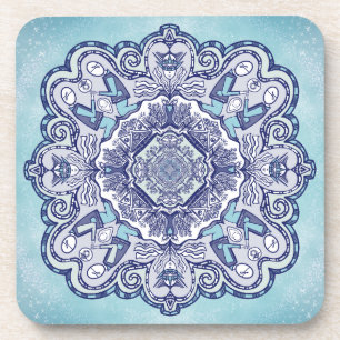 Blue White Trivet Getränkeuntersetzer