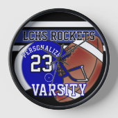 Blue, White und Black Football Jersey | BEDÜRFTIG Uhr (Vorderseite)