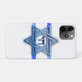 Blue White und der Star von David Case-Mate iPhone Hülle (Rückseite (Horizontal))