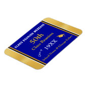 Blue, White und Gold 50. High Wiedersehen Souvenir Magnet (Linke Seite)