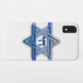 Blue White und The Star of David - iPhone 4 - Case (Rückseite (Horizontal))