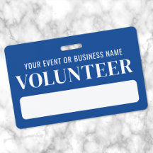 Blue White Volunteer