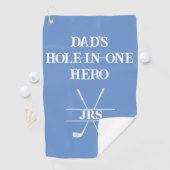 Blue&White von Custom Vaters "Hole-in-One"-Heldeni Golfhandtuch (Insitu)