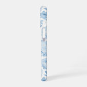 Blue White Watercolor Floral Pattern iPhone 16 Hülle (Linke Seite)