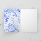 Blue White Watercolor Frohe Weihnachten Neues Jahr Karte (Innenseite)