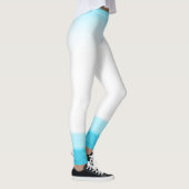 Blue & White Watercolor Look Chic Lounge Gym Leggings (Rechts)
