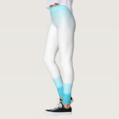 Blue & White Watercolor Look Chic Lounge Gym Leggings (Links)
