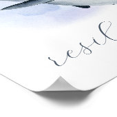 Blue White Watercolor Orca Killer Whale Poster (Ecke)