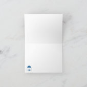 Blue & White Watercolor Santorini Griechenland Karte (Innenseite)