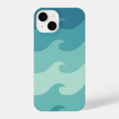 "Blue & White Wave Minimalist Phone Case – Calm  iPhone Hülle (Rückseite)