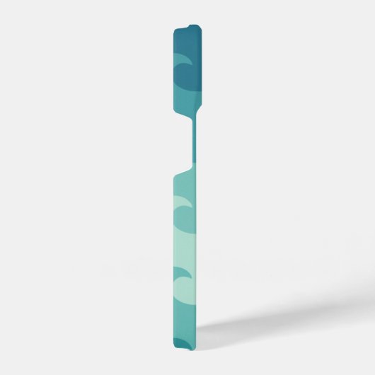 "Blue & White Wave Minimalist Phone Case – Calm iPhone Hülle (Rechte Seite)