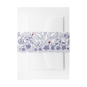 Blue White Wedding Einladungsbanderole (Vorderseite Beispiel)