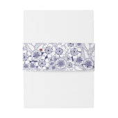 Blue White Wedding Einladungsbanderole (Rückseitenbeispiel)