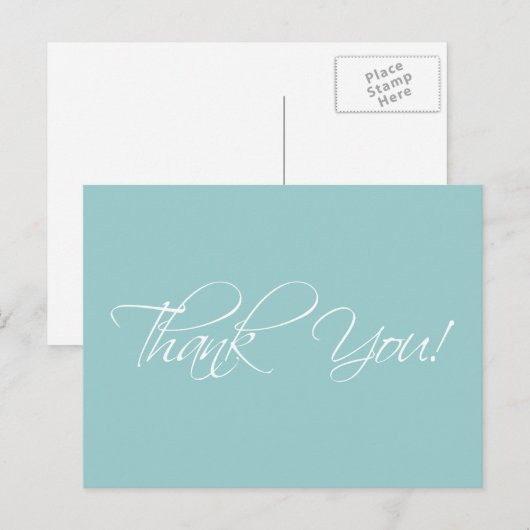 Blue White Wedding Vielen Dank Postkarten (Vorne/Hinten)