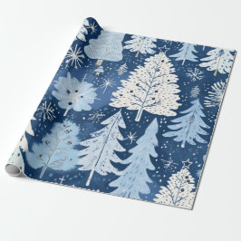 Blue & White Weihnachtsgeschenk Geschenkpapier
