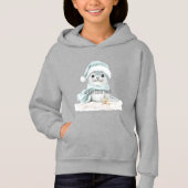 Blue White Weihnachtsmannmütze Scarf Siegel Weihna Hoodie (Vorderseite)