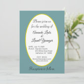 Blue & White Window Wedding Einladung (Stehend Vorderseite)