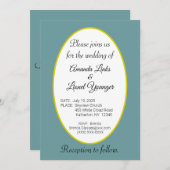 Blue & White Window Wedding Einladung (Vorne/Hinten)