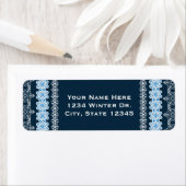 Blue & White Winter Lace Elegante Urlaubsparty (Insitu)